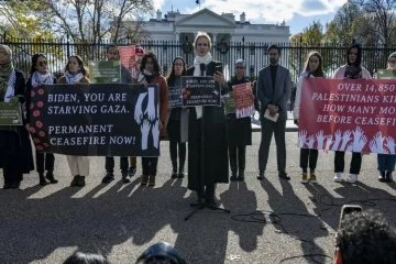 ABD'de oyuncular ve siyasetçilerden Beyaz Saray önünde Gazze için açlık grevi