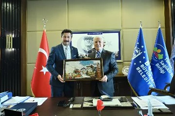 Belediye Başkanı Ercan Özel Bursa Büyükşehir Belediye Başkanı Mustafa Bozbey’i  ziyaret etti