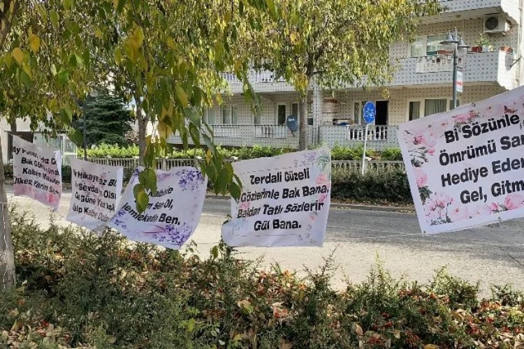 Bursa’da ilginç pankart: Kendisini affettirmek için...