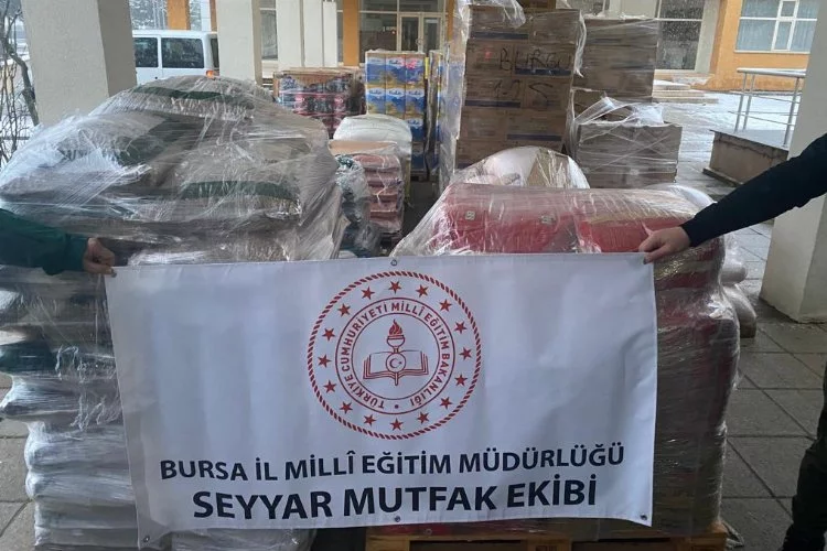 Bursa İl Millî Eğitim Müdürlüğü Seyyar Mutfak ekibi Hatay’a hareket etti