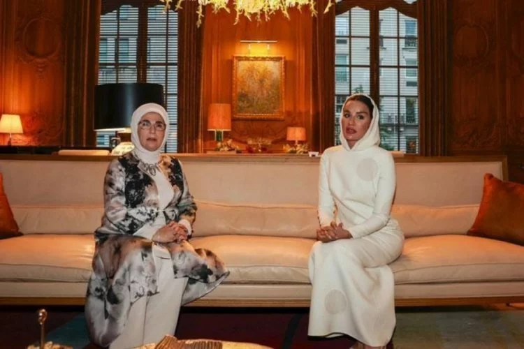 Emine Erdoğan, Katar Emiri'nin annesi ile New York'ta bir araya geldi