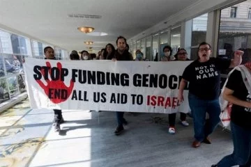 Filistin destekçileri Biden'ın kaldığı oteli bastı