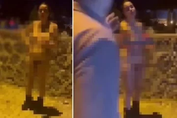 Genç bir kadın sokak ortasında çırılçıplak görüntülendi