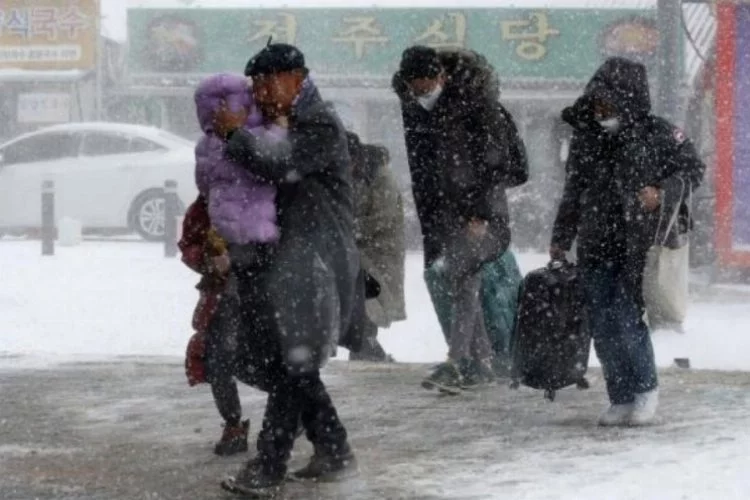 Güney Kore'de kış sert geçiyor