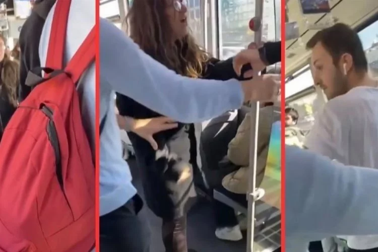Metrobüste kadın yolcu ortalığı birbirine kattı!