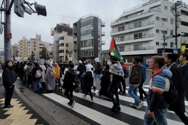 Tokyo'da 'Filistin'e özgürlük' gösterisi düzenlendi